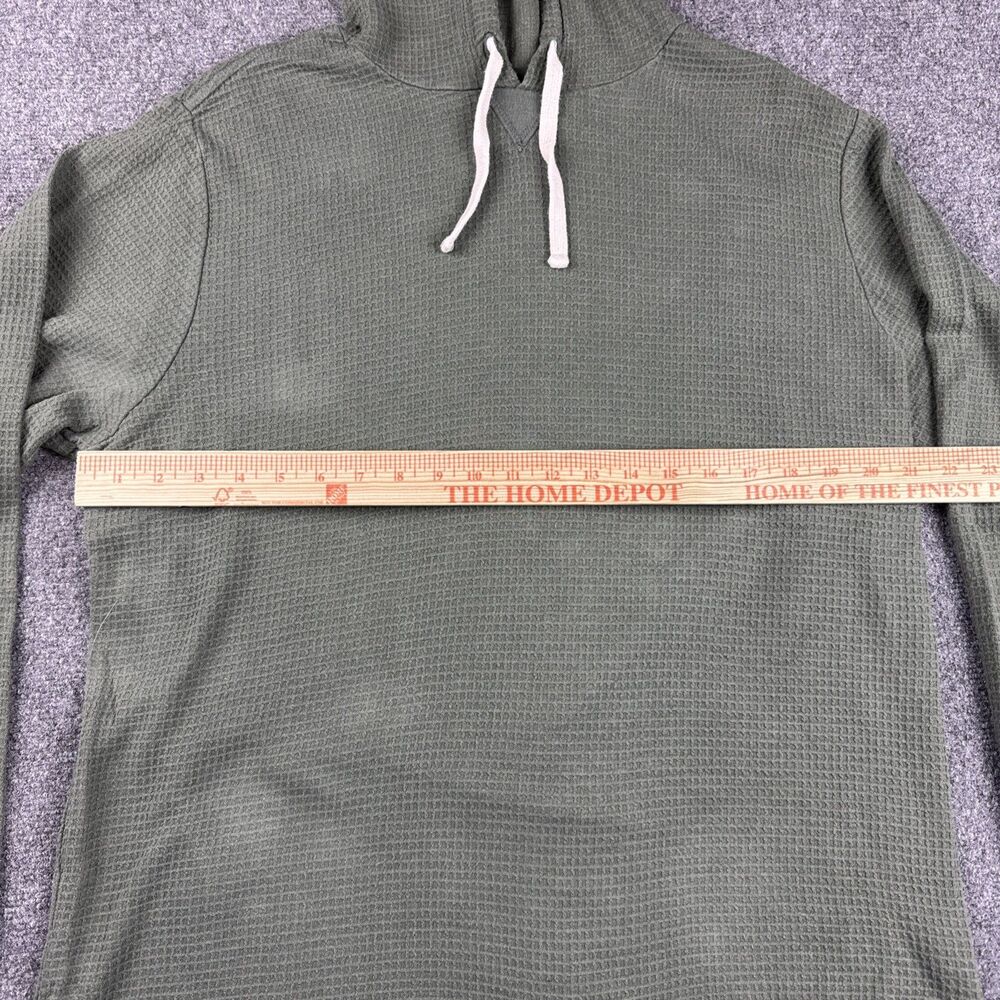 Marine Layer Hoodie Mens XL Green Waffle Knit Hiking Pullover - Picture 7 of 7